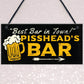 Home BAR Sign Funny Gin Beer Vodka Plaque Garden Shed Pub Sign