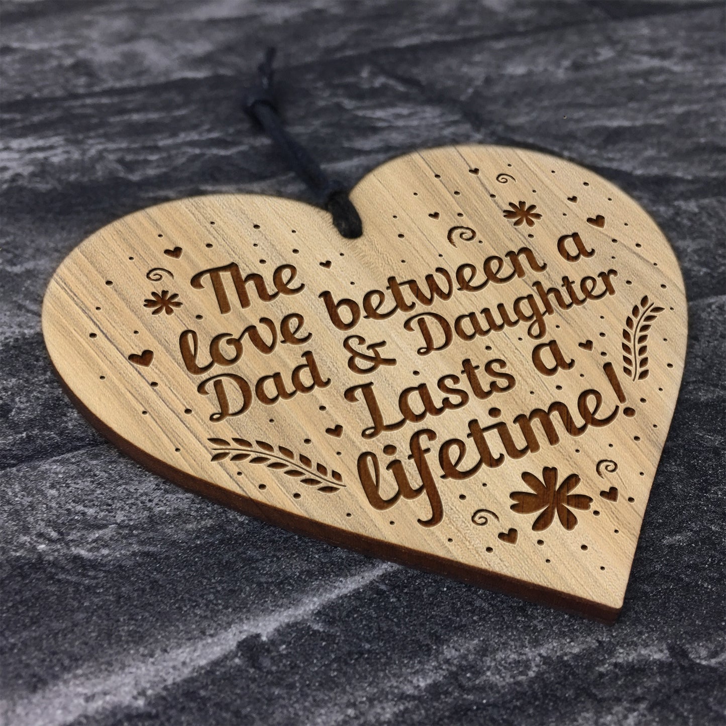 Dad And Daughter Gift Engraved Heart Dad Gift From Daughter