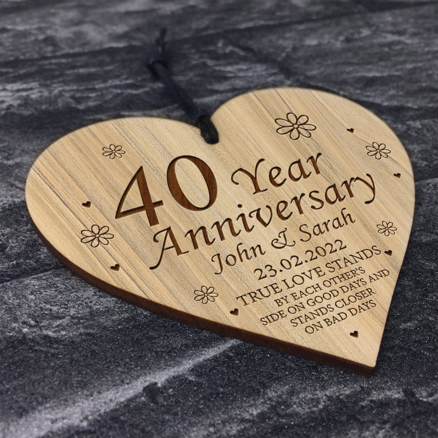 Personalised 40th Anniversary Gift 40 Year Anniversary Engraved