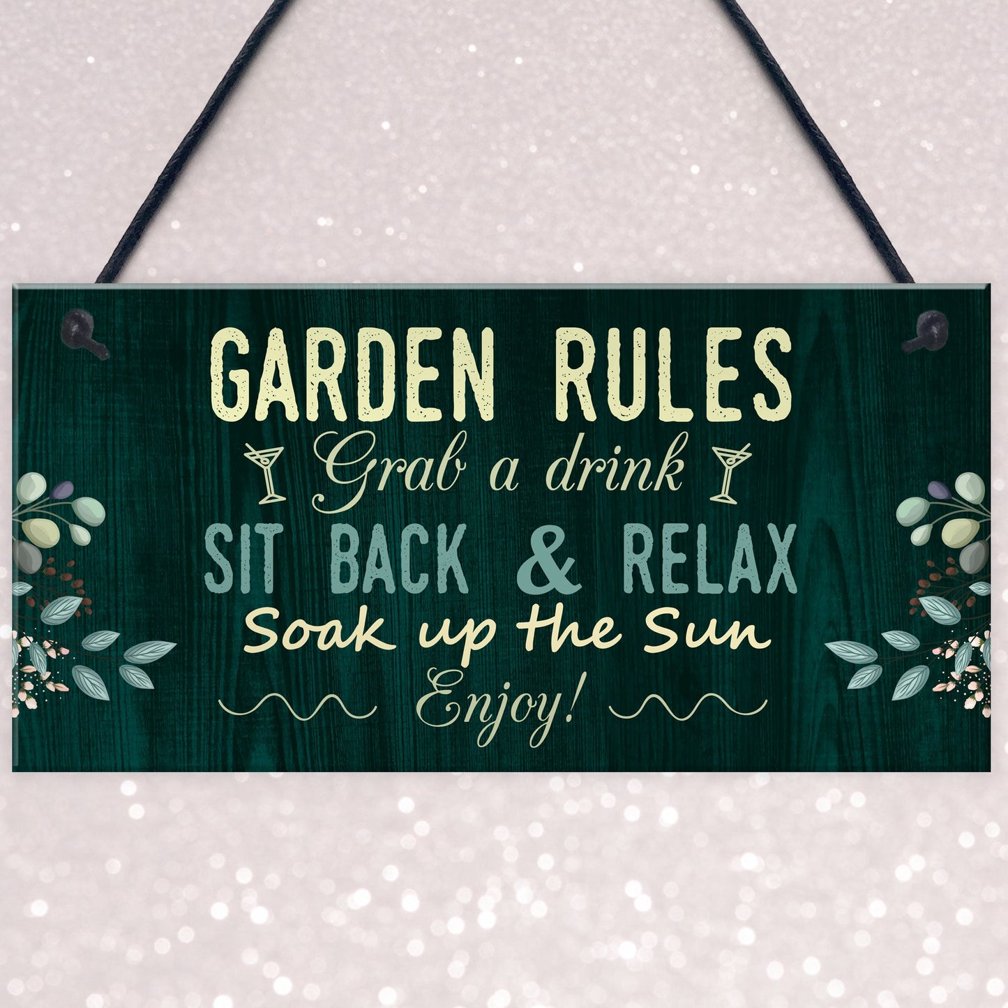 Garden Signs And Plaques Hanging Wall Door Sign Shabby Outside