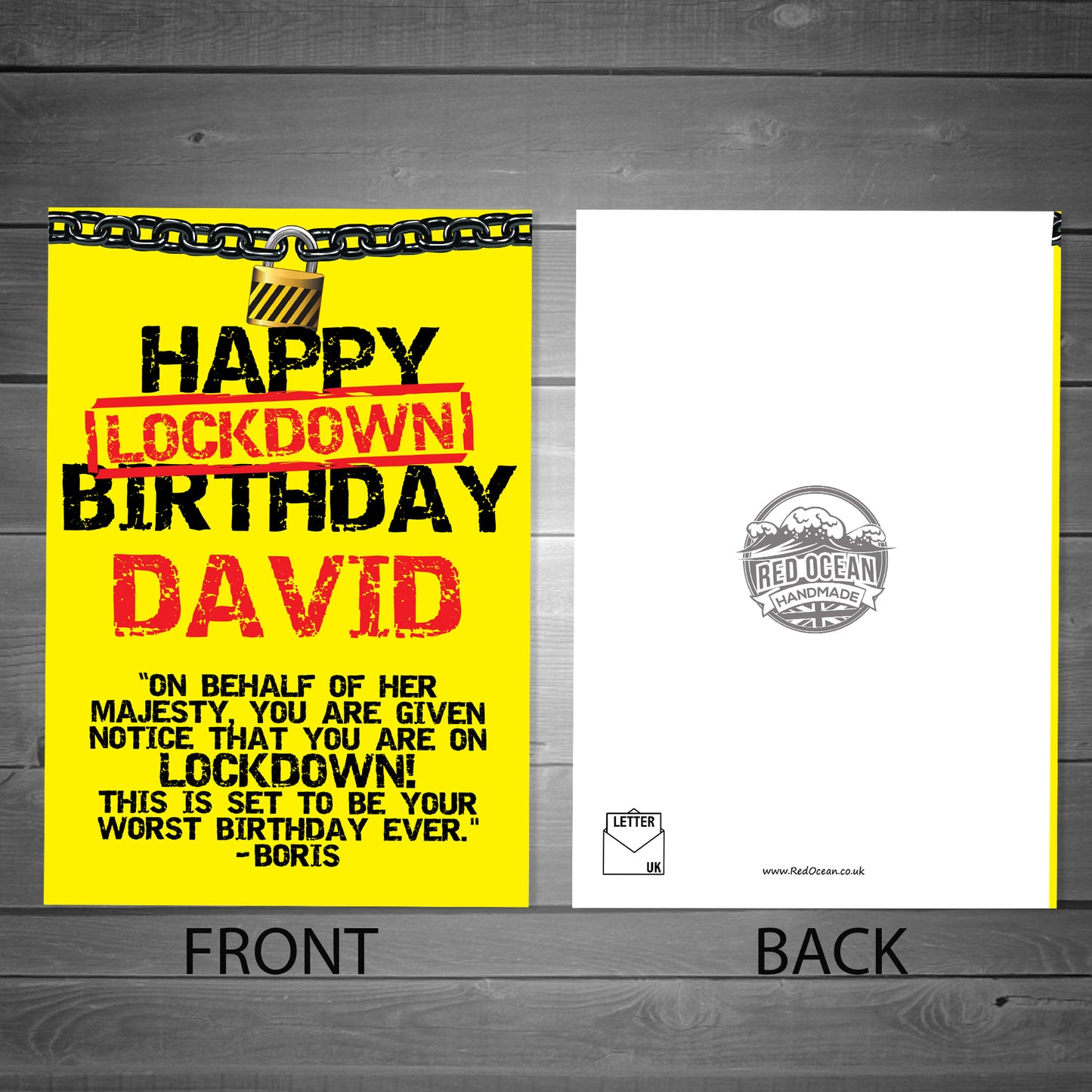 PERSONALISED Happy Lockdown Birthday Orders Worst Birthday Ever