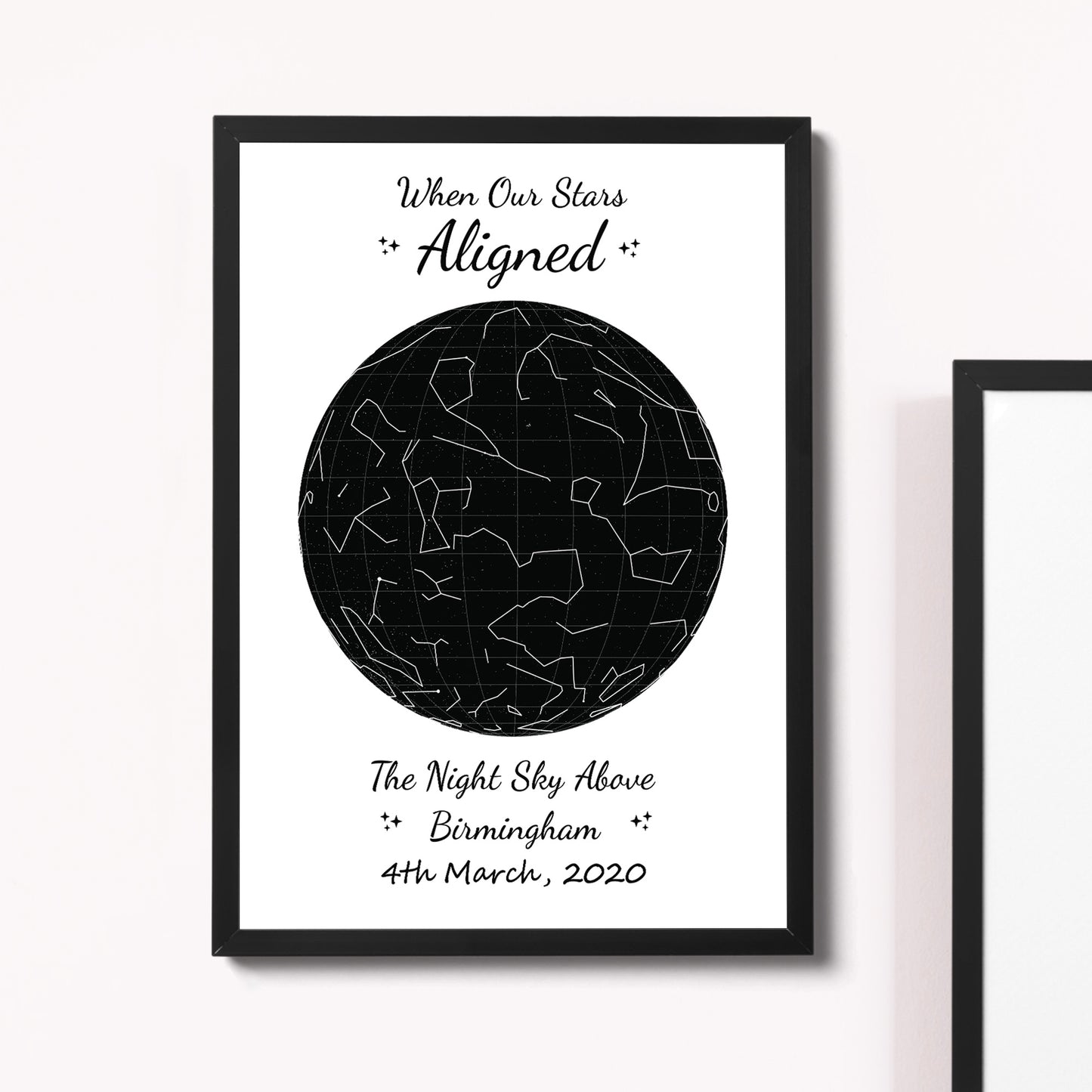 Anniversary Wedding Gift For Husband Wife Framed Star Print Gift