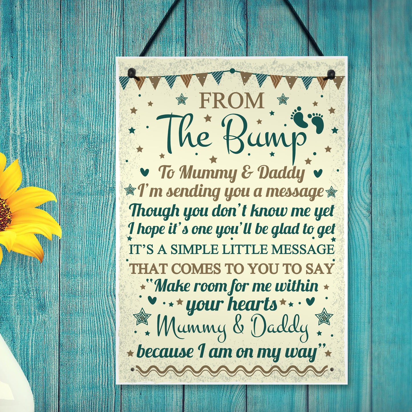 Baby Shower Gift Thank You Baby Bump Table Plaque Decoration