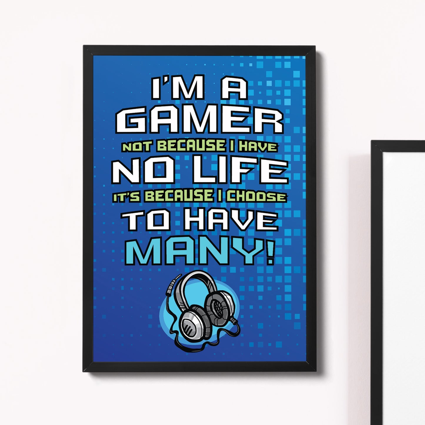 Framed Gaming Sign For Boys Bedroom Man Cave Gamer Gifts