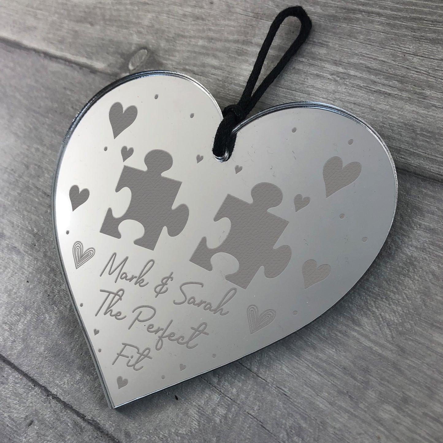 Personalised Gift for Her Him Girlfriend Wife Heart Puzzle Gift