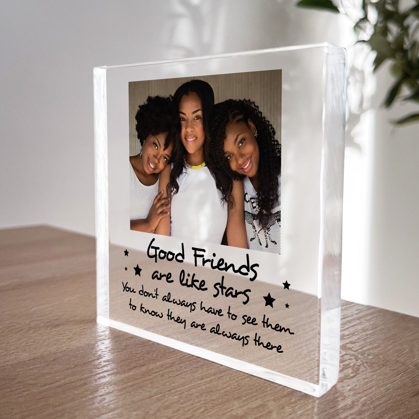Acrylic Photo Block Personalised Best Friend Sign Friendship