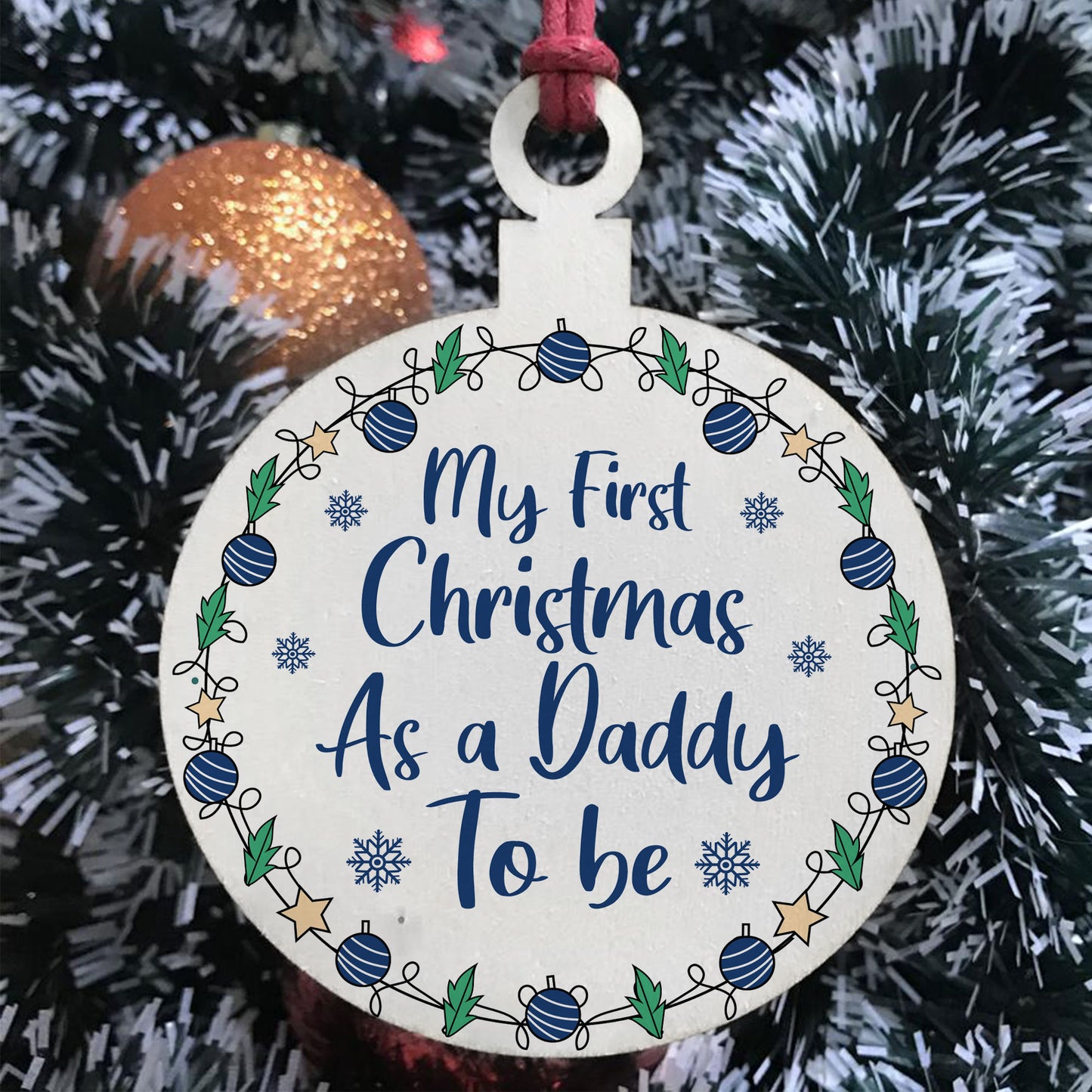 Daddy To Be Christmas Bauble Tree Decoration Gifts For Dad