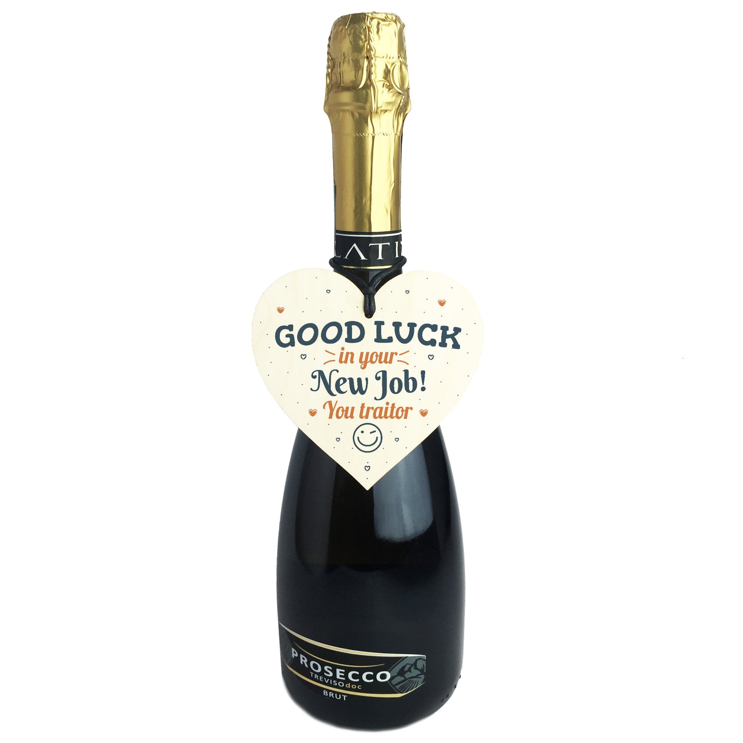 Good Luck Wooden Heart Boss Friend Leaving Gift For Colleagues