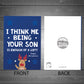 Funny Christmas Card For Dad From Son Rude Card For Him Xmas
