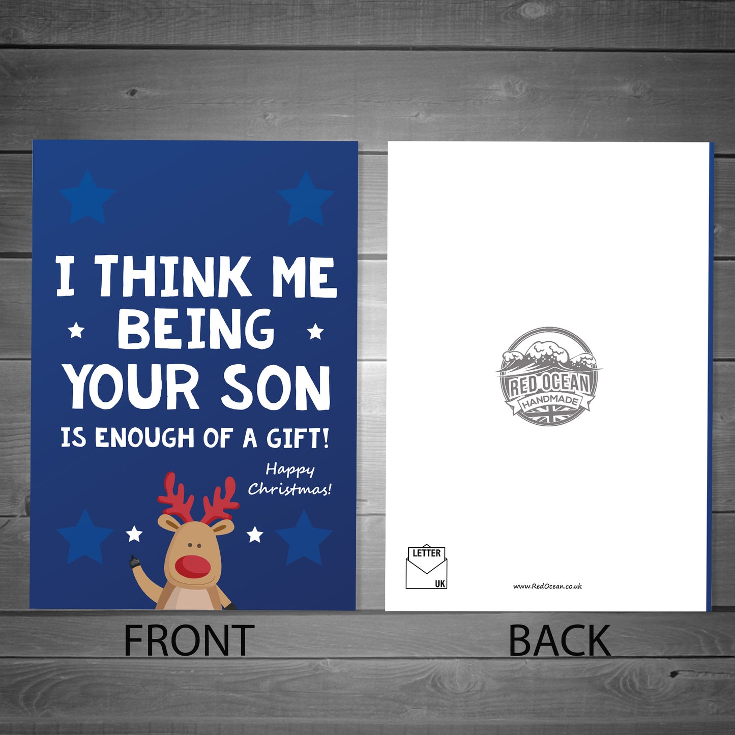Funny Christmas Card For Dad From Son Rude Card For Him Xmas
