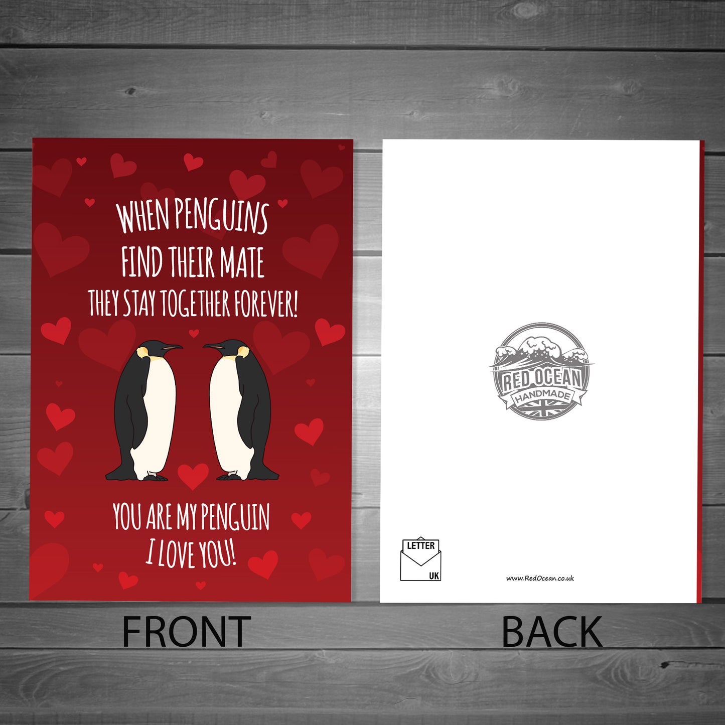 Anniversary Card For Him Her MY PENGUIN Card For Boyfriend