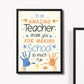 FRAMED Teacher Gift Thank You Poem Gift For Nursery Teacher