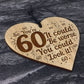 Funny Joke 60th Birthday Gift For Him Her Engraved 60th Birthday