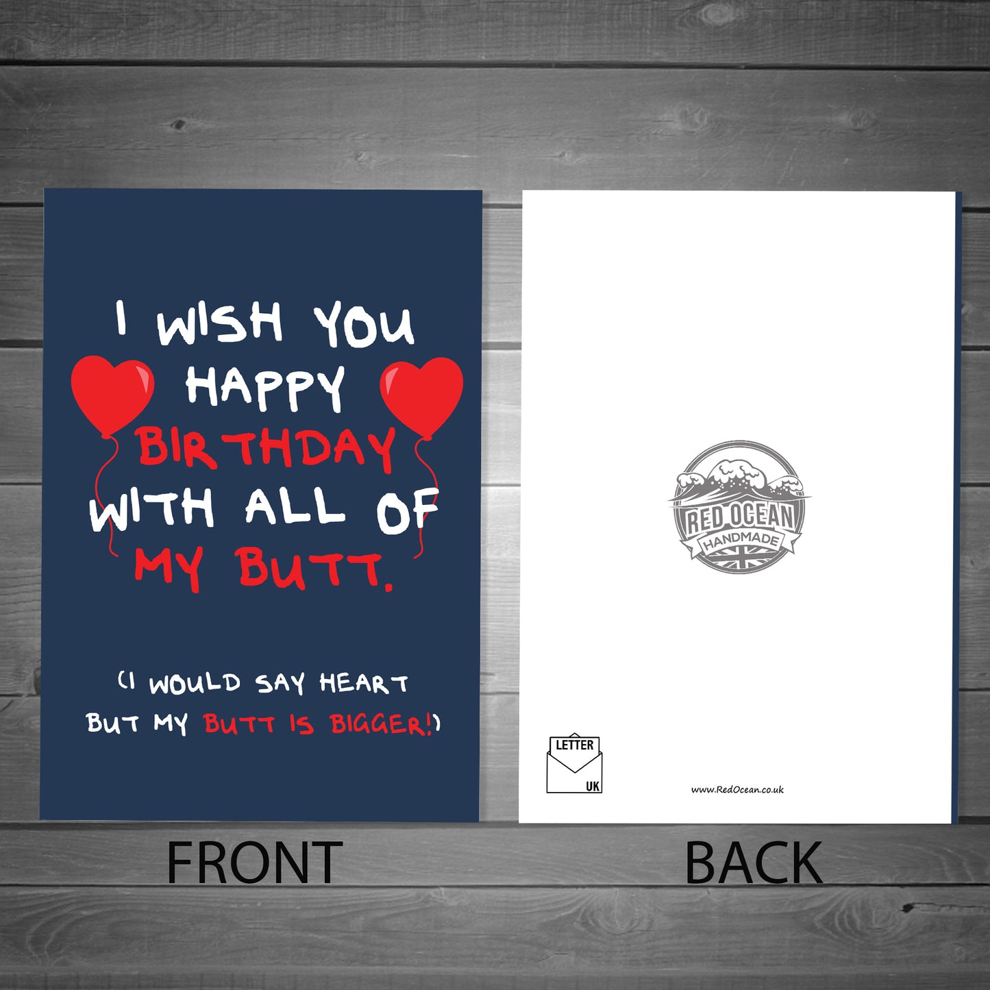 Funny CHEEKY Birthday Card For Boyfriend Husband Rude Card