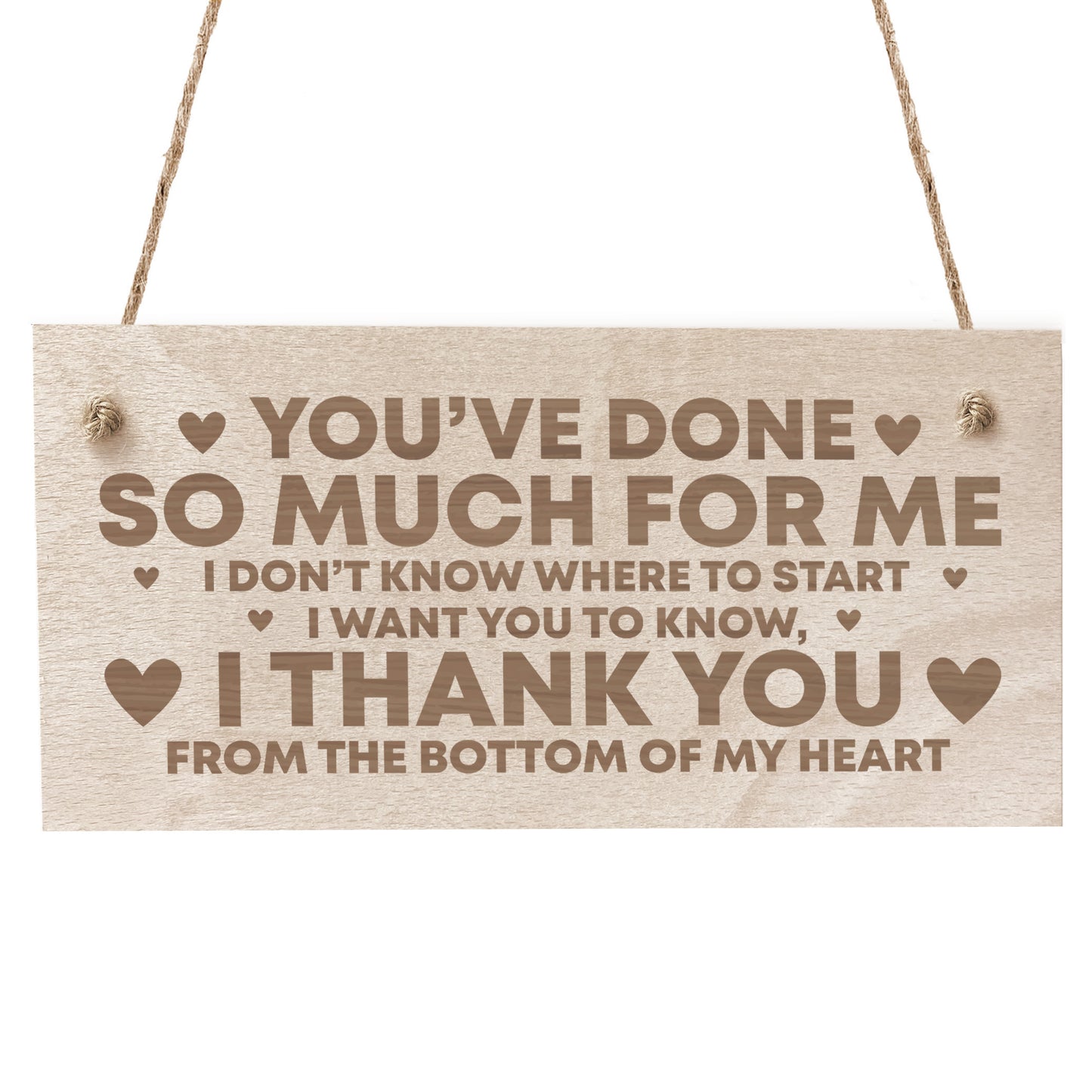 Thank You Gift For Friend Wood Sign Thank You Gift For Him Her