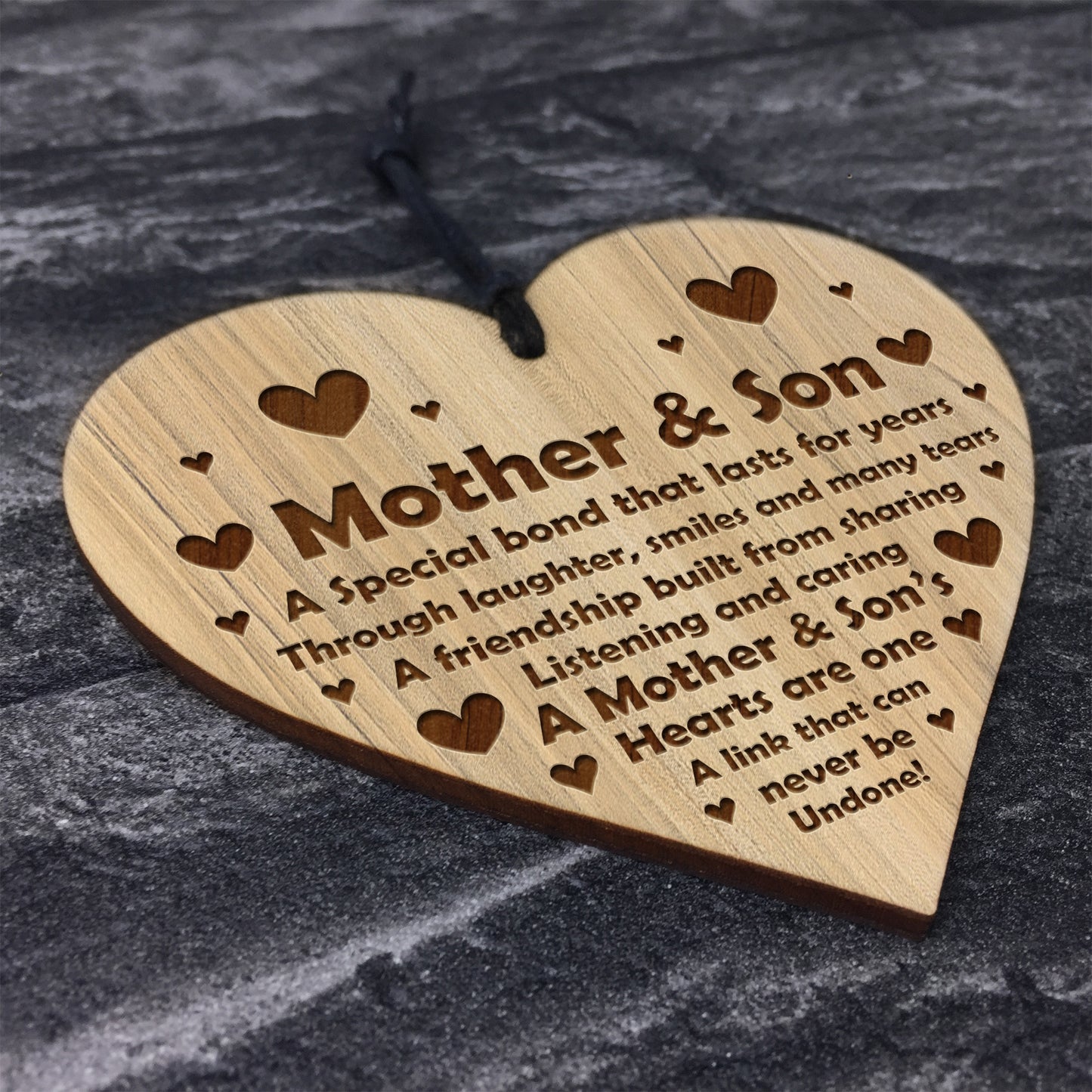Mother And Son Gift For Mum From Son Engraved Heart Birthday