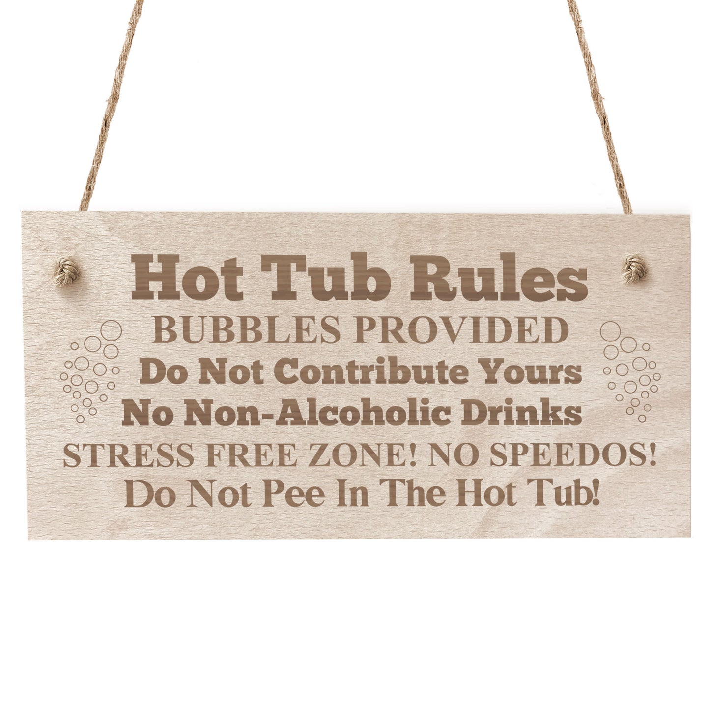 Hot Tub Rules Sign Engraved Sign Garden Sign Gift For Him Her