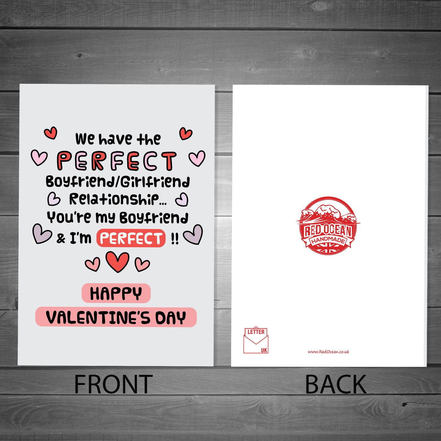 Funny Valentine's Day Card For Boyfriend I'm Perfect Joke Card