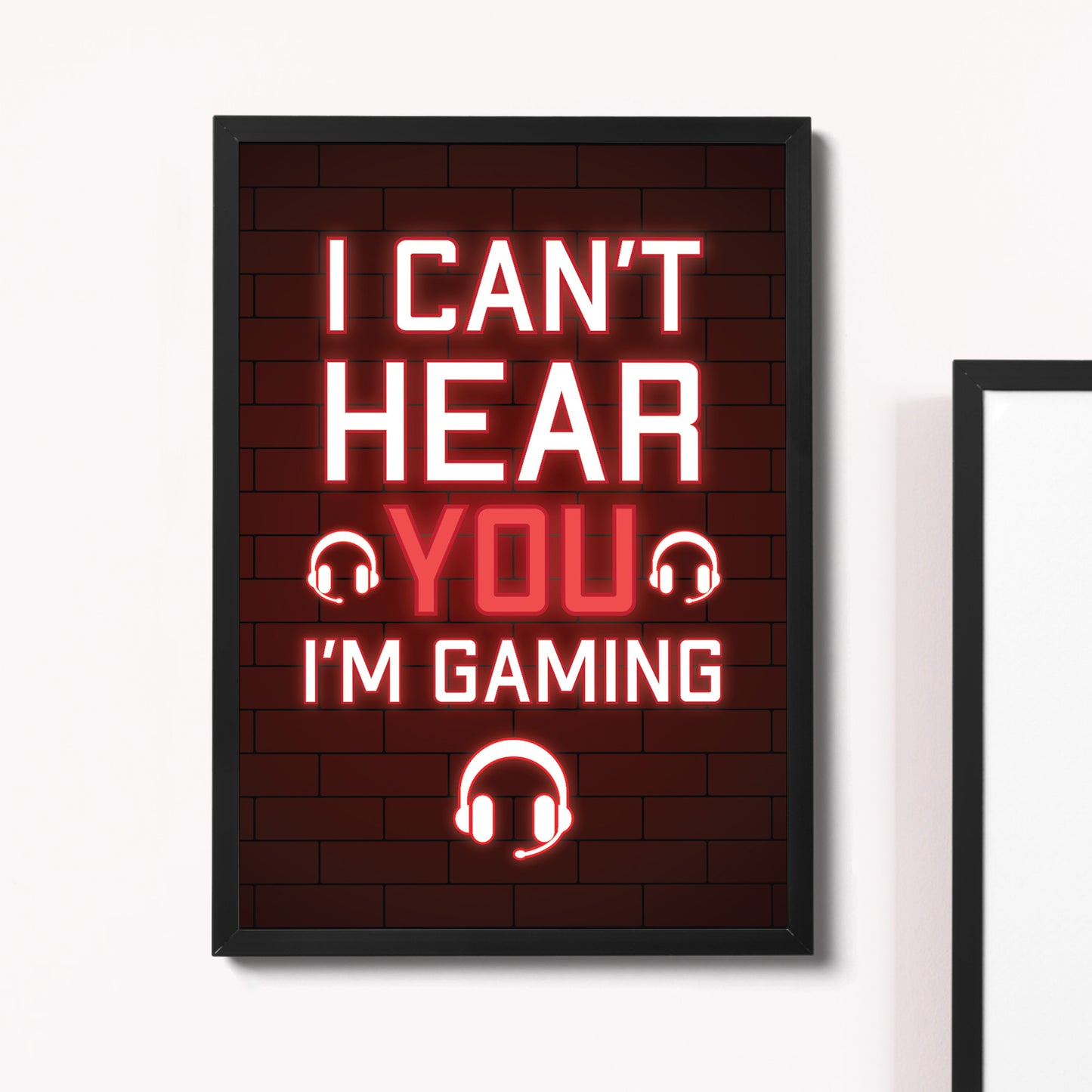 Novelty Framed Gaming Print Gamer Poster Boys Bedroom Decor