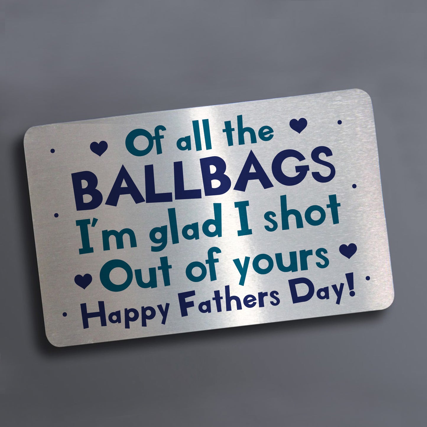 Rude Fathers Day Gift For Dad Metal Wallet Card Funny Gift