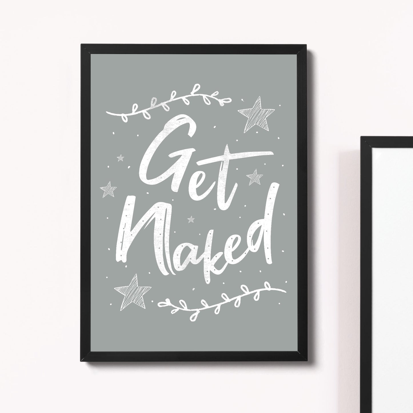 Framed Grey Bathroom Print Funny Bathroom Sign Bathroom Wall Art