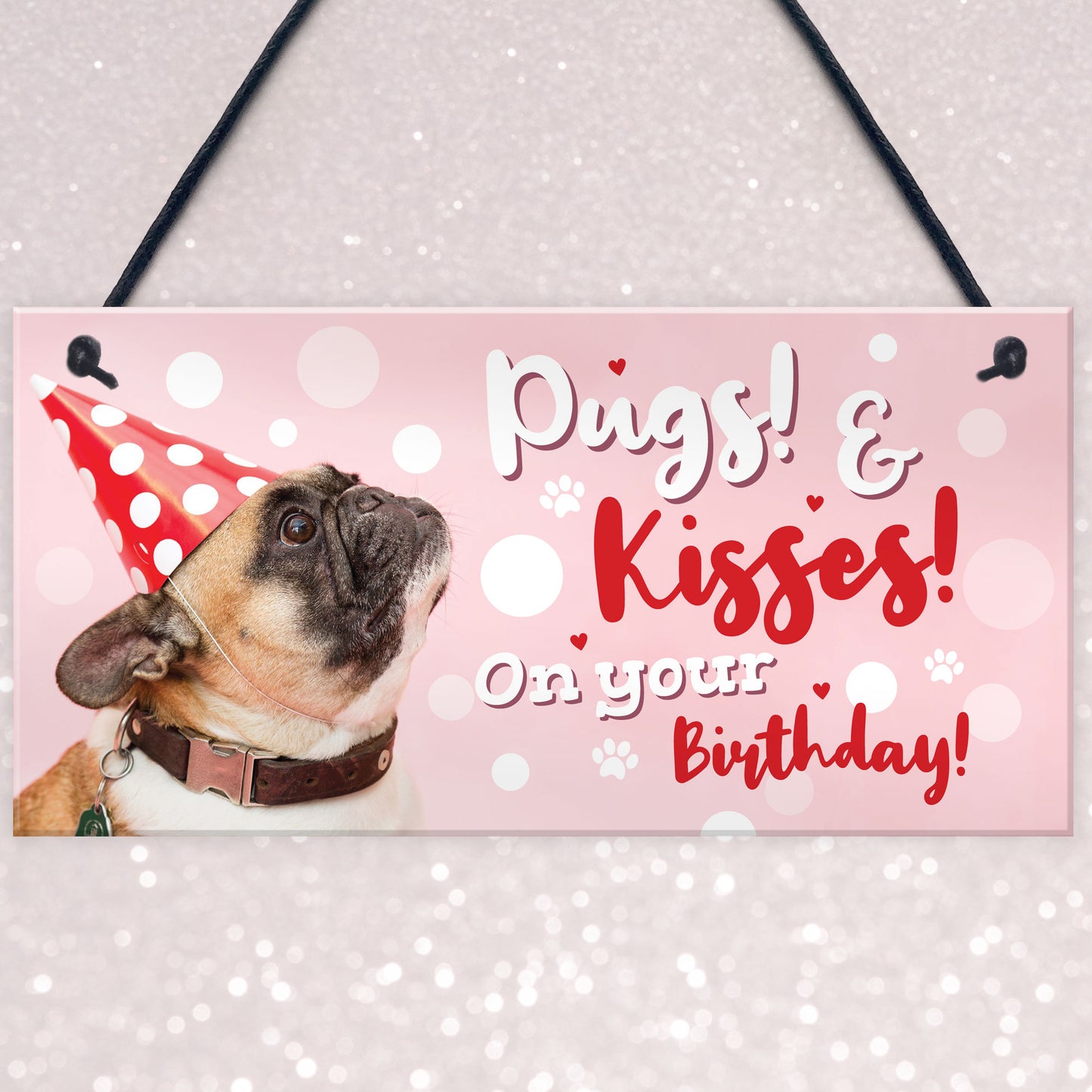 Dog Sign For Home Funny Gift From Pug Gift Mum Dad Birthday Gift