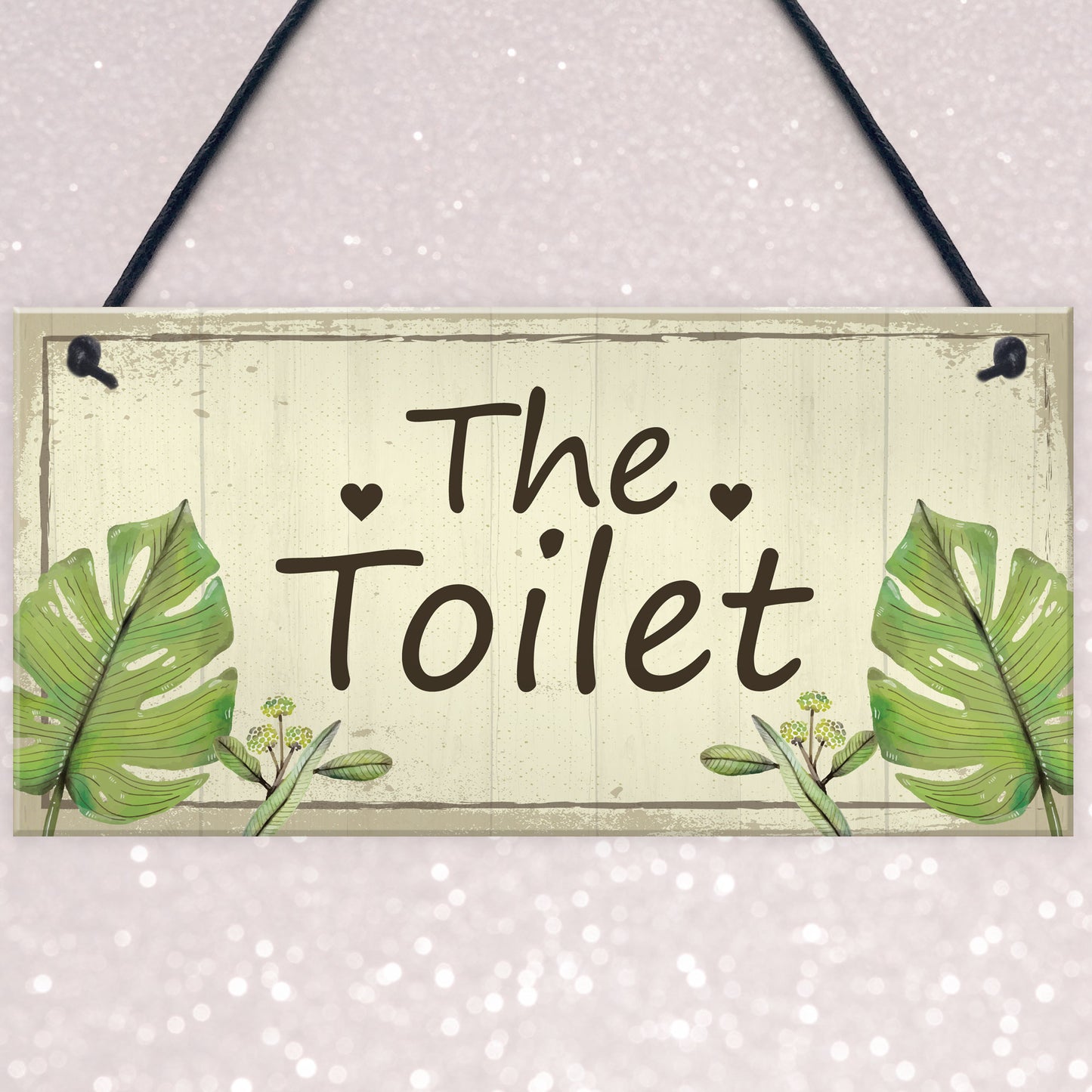 Shabby Chic Toilet Sign Door Plaque Bathroom Sign Home Decor