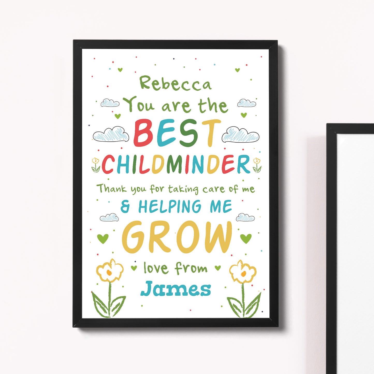 Personalised Leaving Nursery Pre School Thank You Childminder