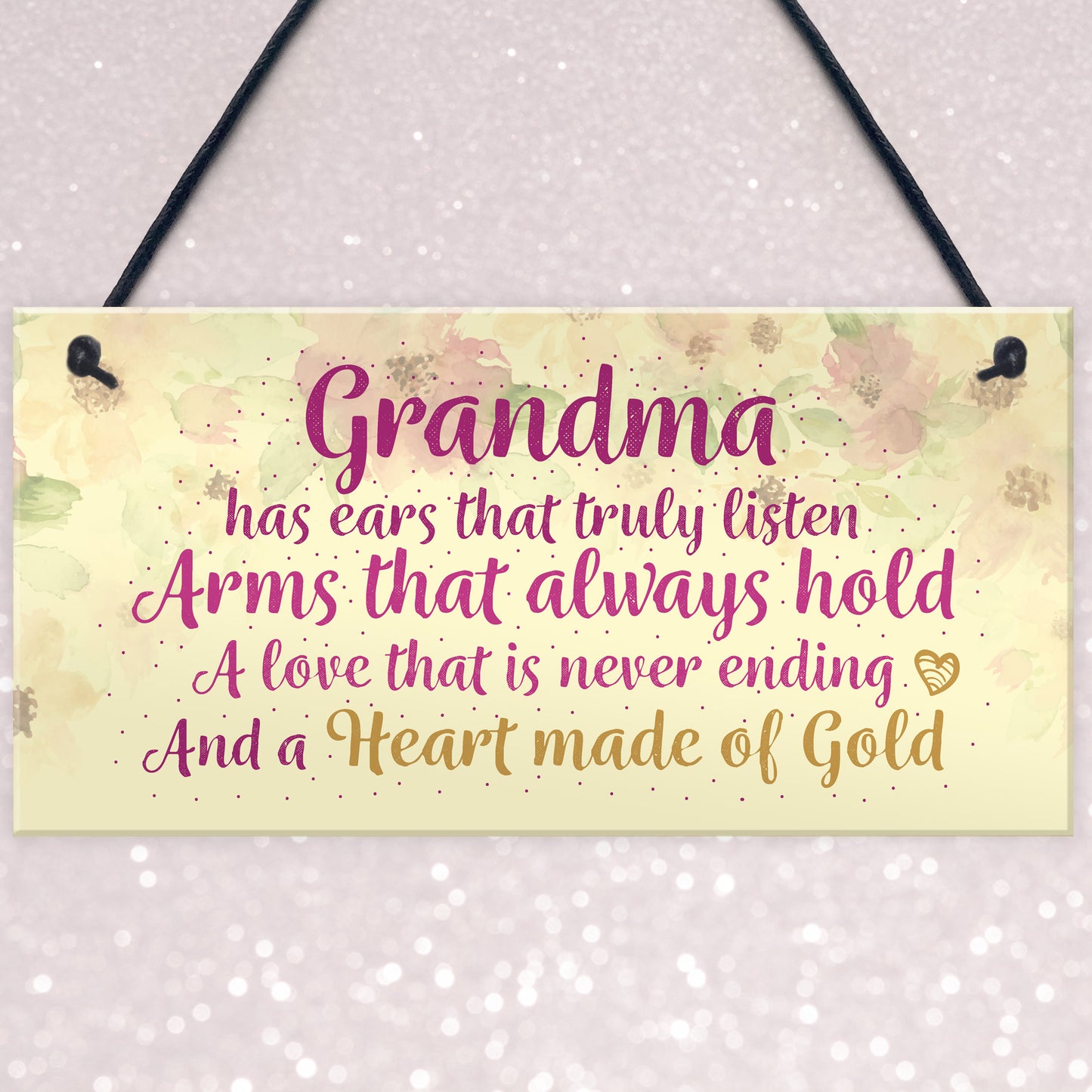 Heart Of Gold Grandparent Grandma Gran Nan Plaques Signs Gift