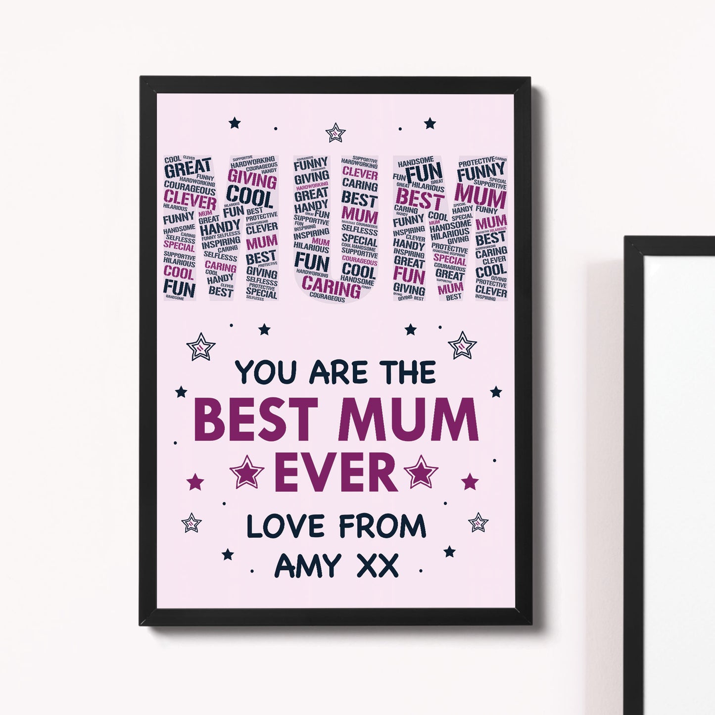Personalised Mum Print Mum Birthday Gift From Daughter Son