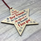Christmas Gifts For Best Friend Wooden Baubles Tree Decoration
