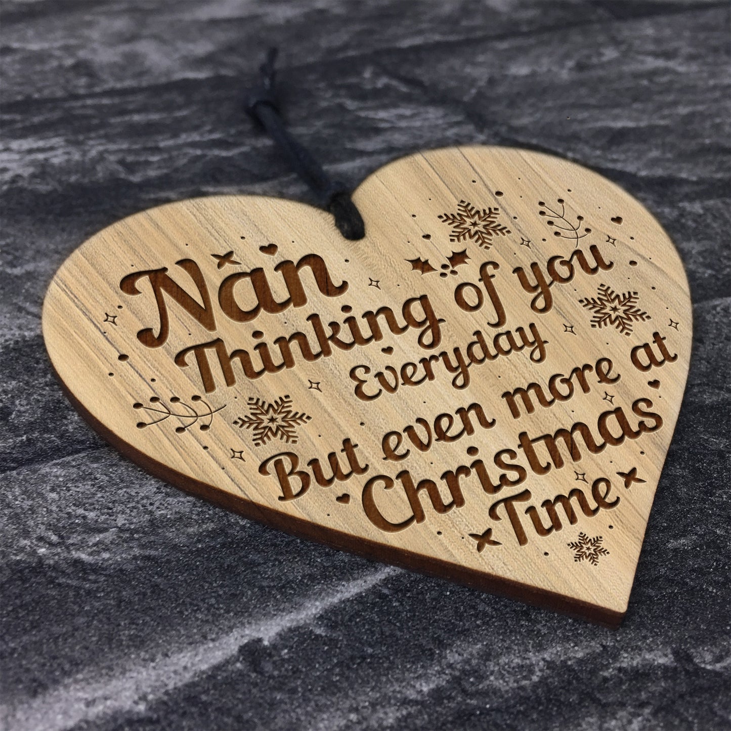 Memorial Christmas Tree Decoration For Nan Engraved Bauble