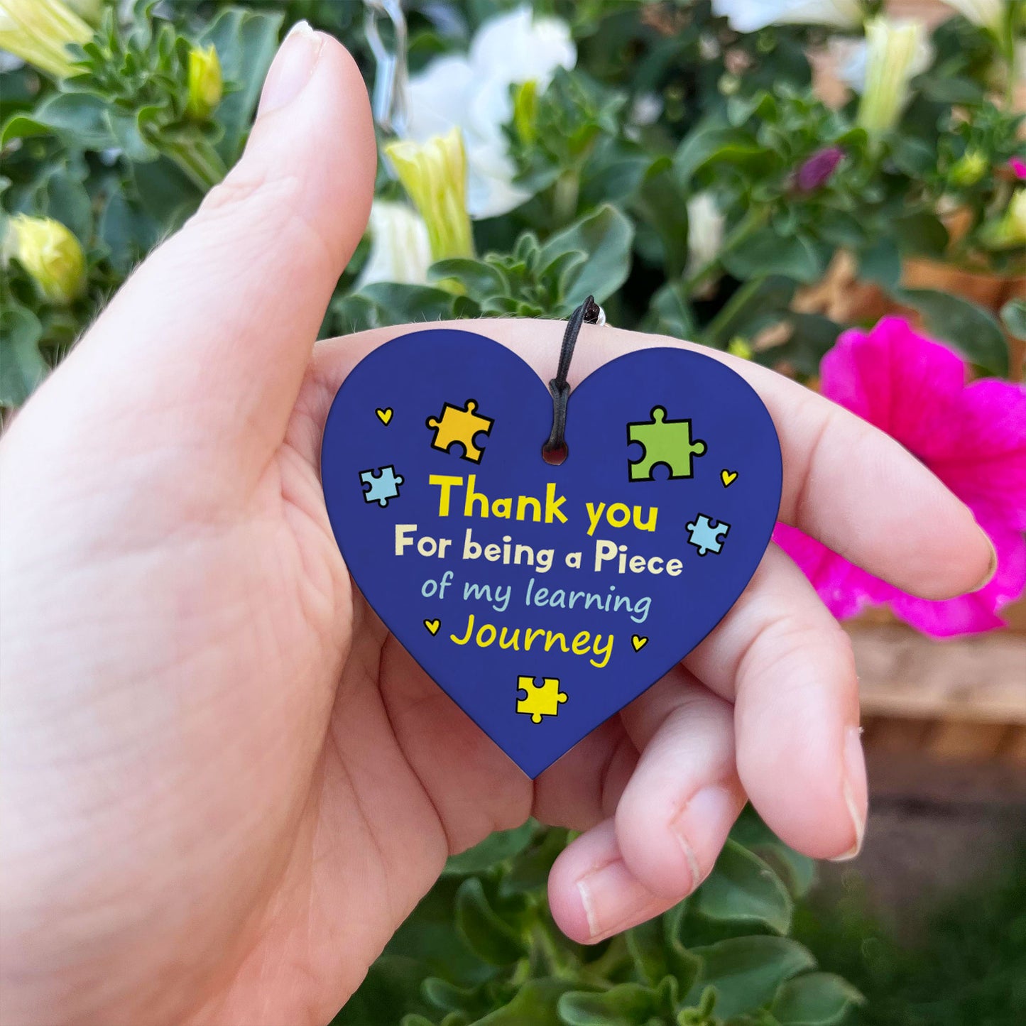 Thank You For Being A Piece In My Learning Journey Wood Keyring