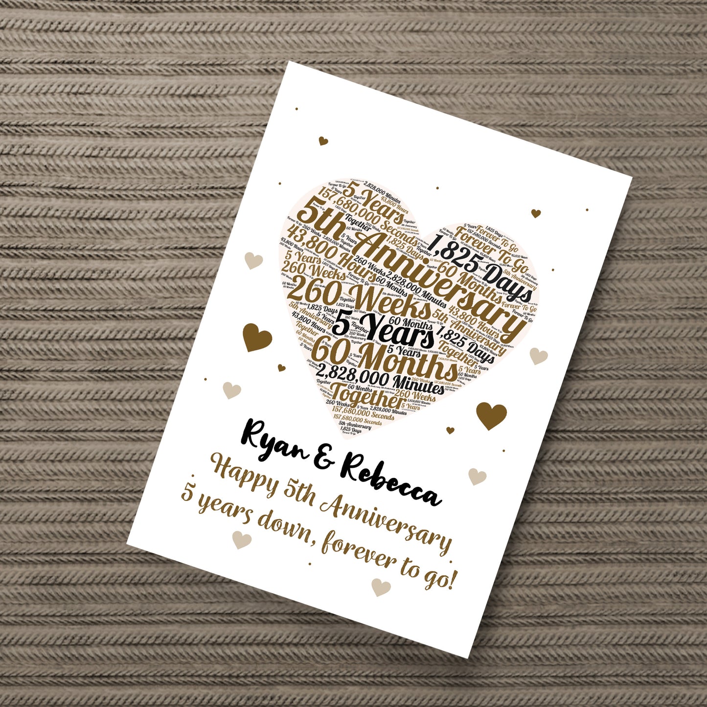 5th Anniversary Gift Wedding Anniversary Gift For Wife Husband