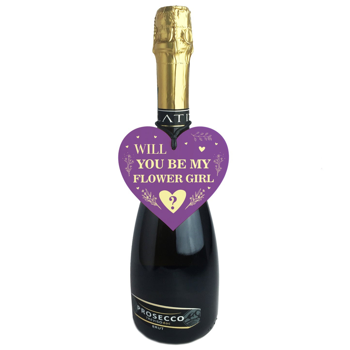 Will You be my Flower Girl? Wood Heart Proposal Wedding Gift
