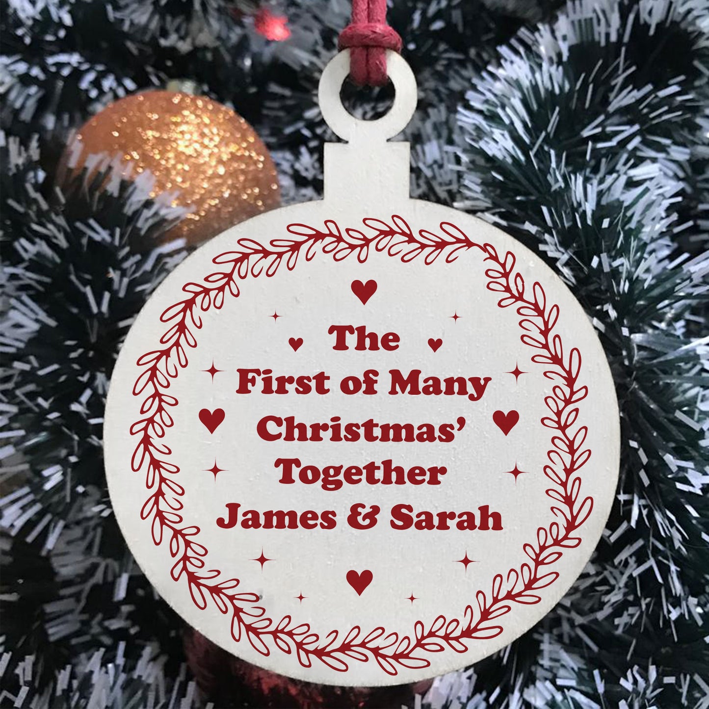 First Of Many Christmas Together Personalised Christmas Decor