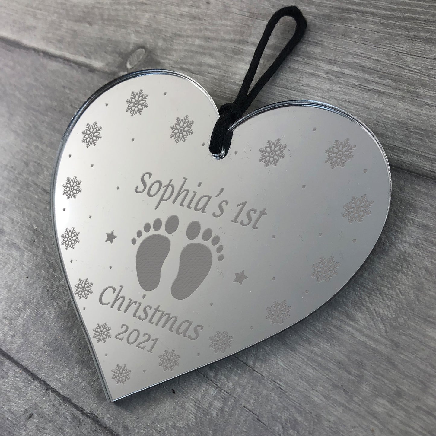 Personalised Baby Girl Boys First Christmas Tree Bauble 1st Xmas