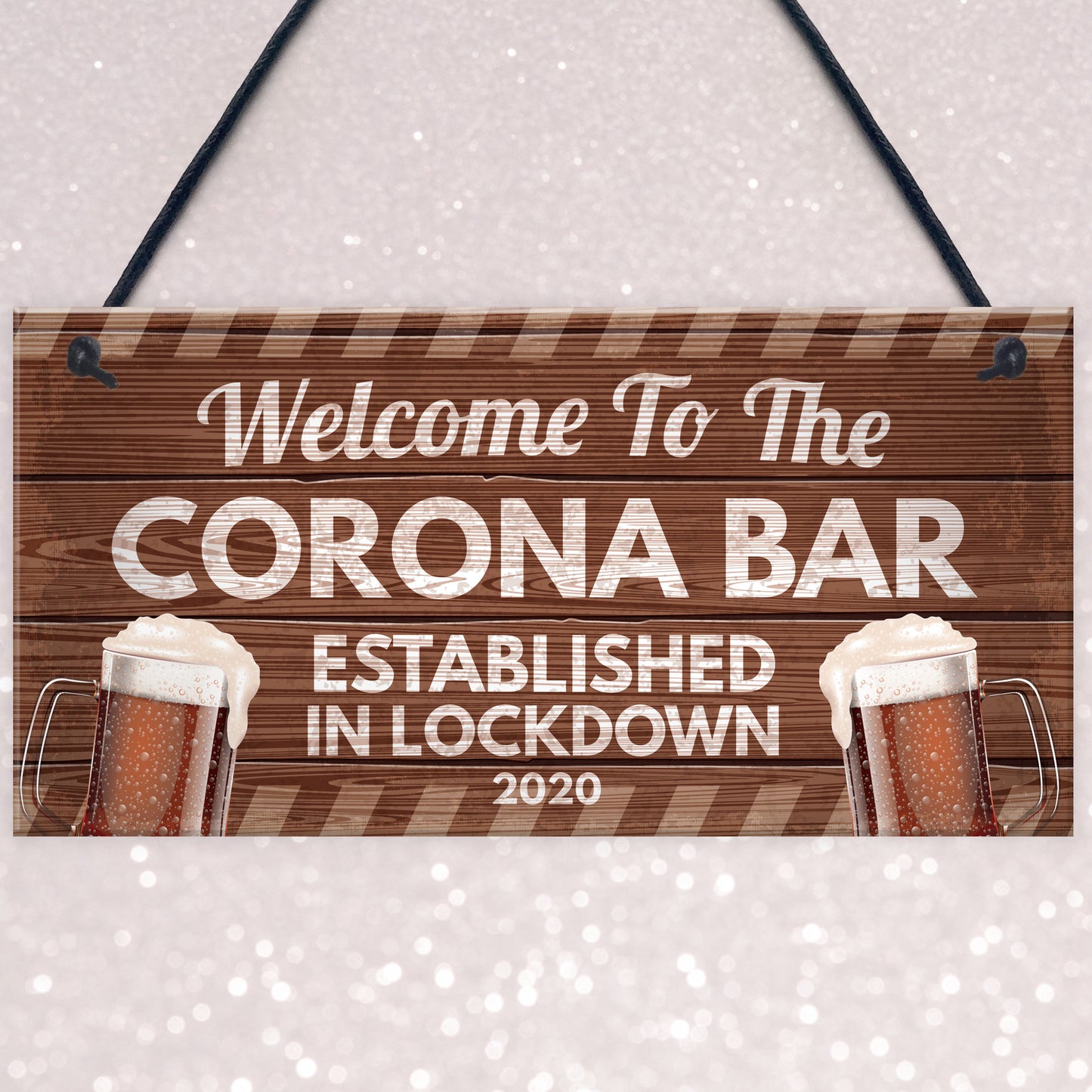 Novelty Corona Bar Sign Funny Quirky Hanging Sign For Home Bar