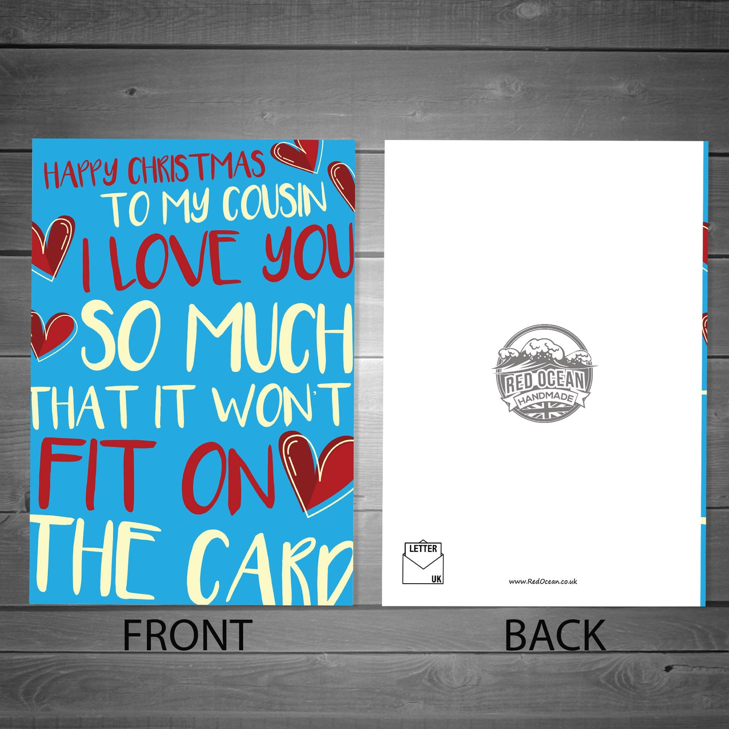 Christmas Card For Cousin Funny Cousin Christmas Card I Love You