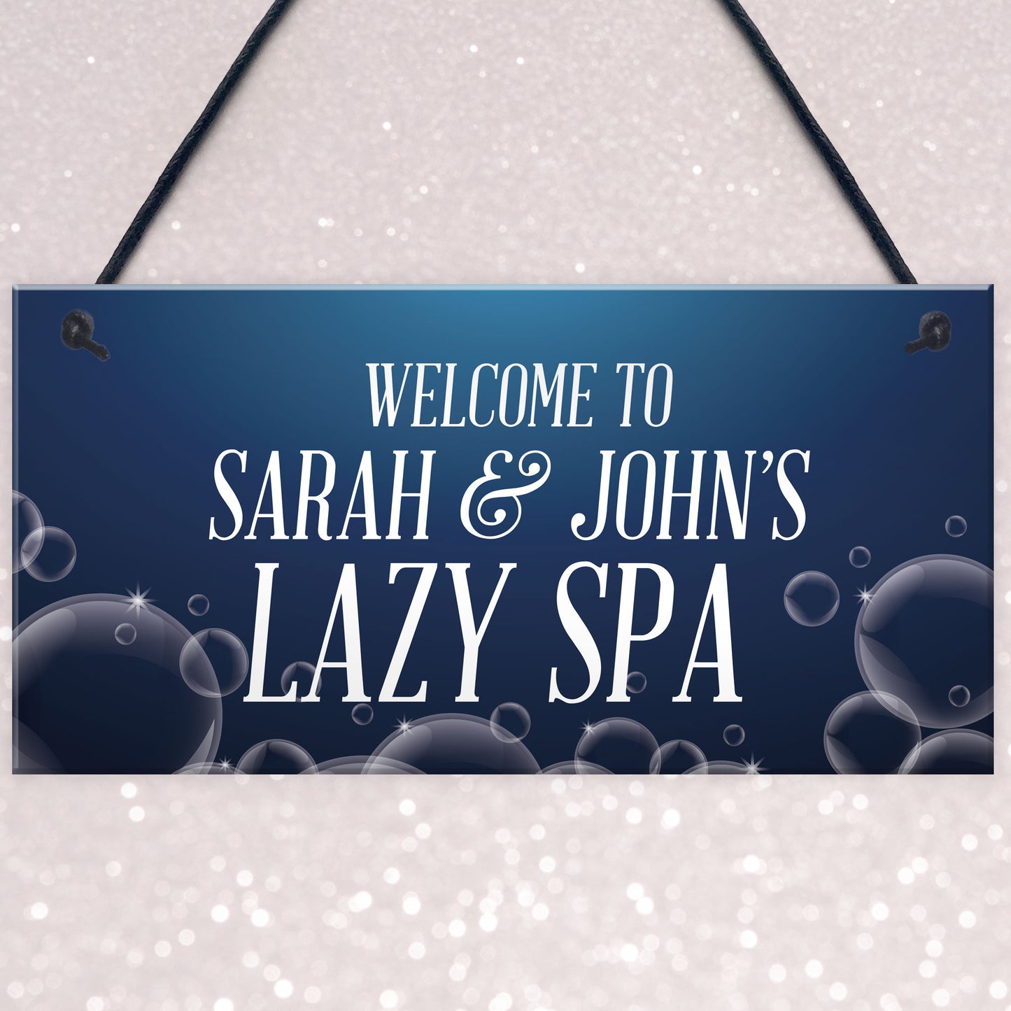 Personalised Lazy Spa Hot Tub Sign Acessories Home Garden Sign