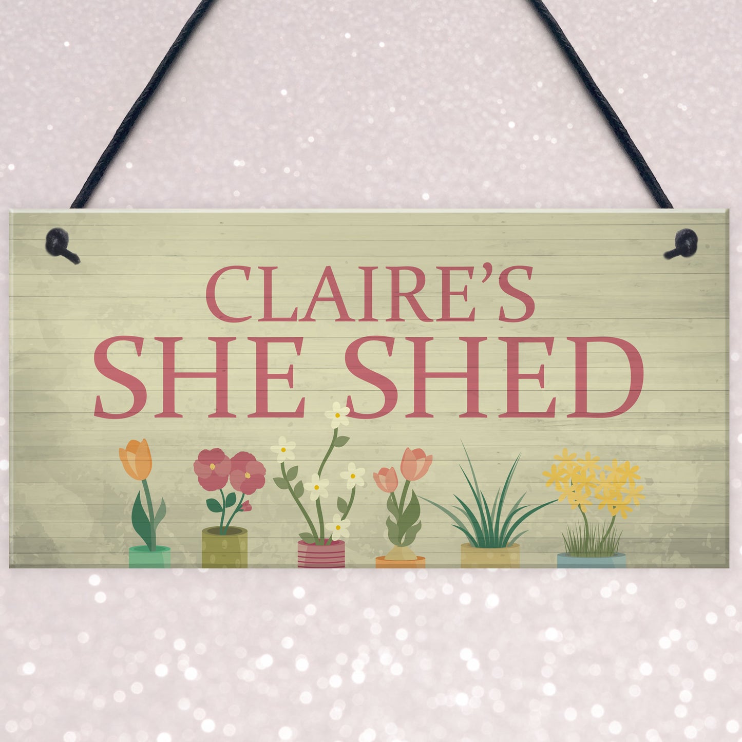 Personalised She Shed Sign Garden Summerhouse Plaque Alcohol