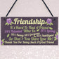Funny Best Friend Sign Friendship Gift Plaque Thank You Birthday