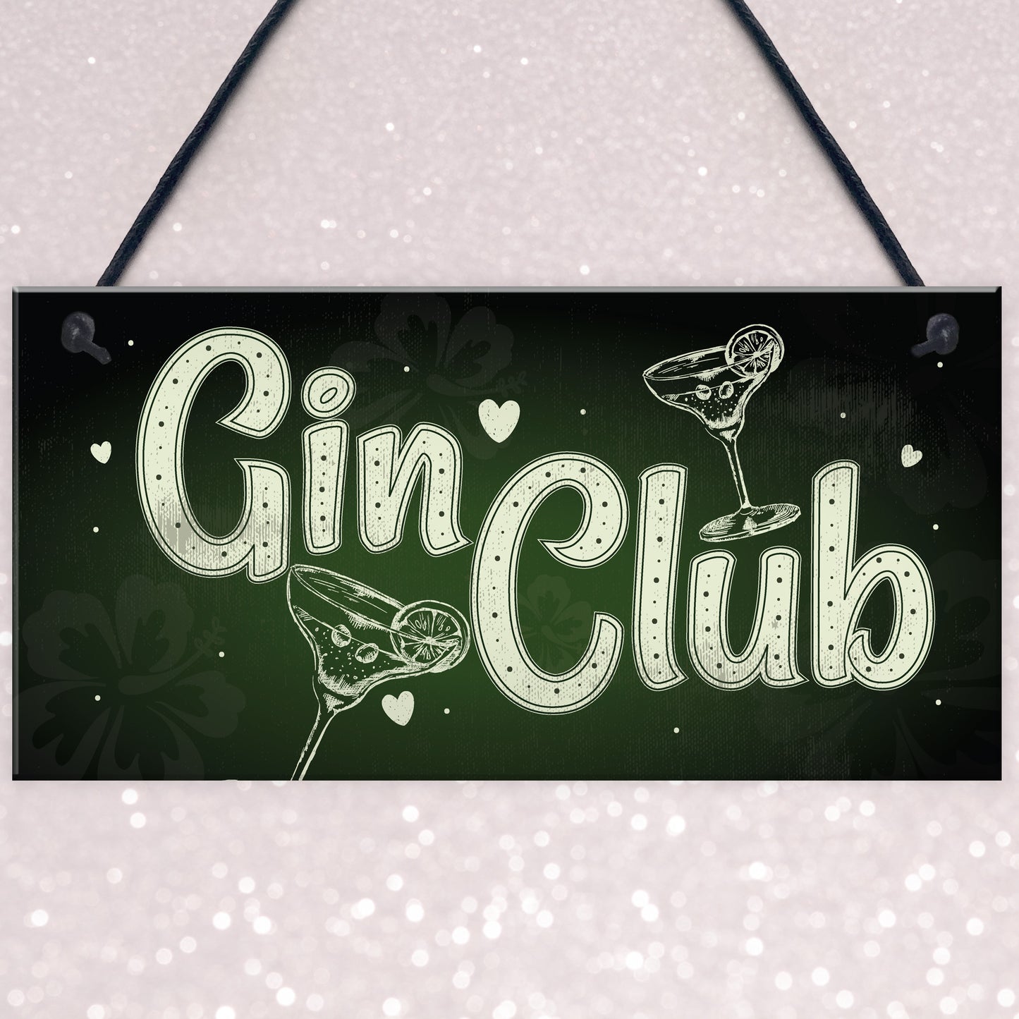 Gin Club Gin Tonic Sign Garden Shed Home Bar Pub Kitchen Plaque