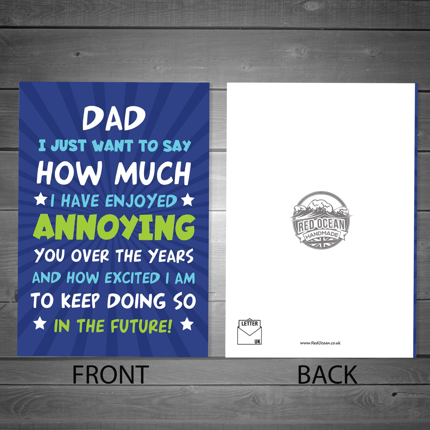 Funny Joke Dad Card For Birthday Humour Fathers Day Card For Dad
