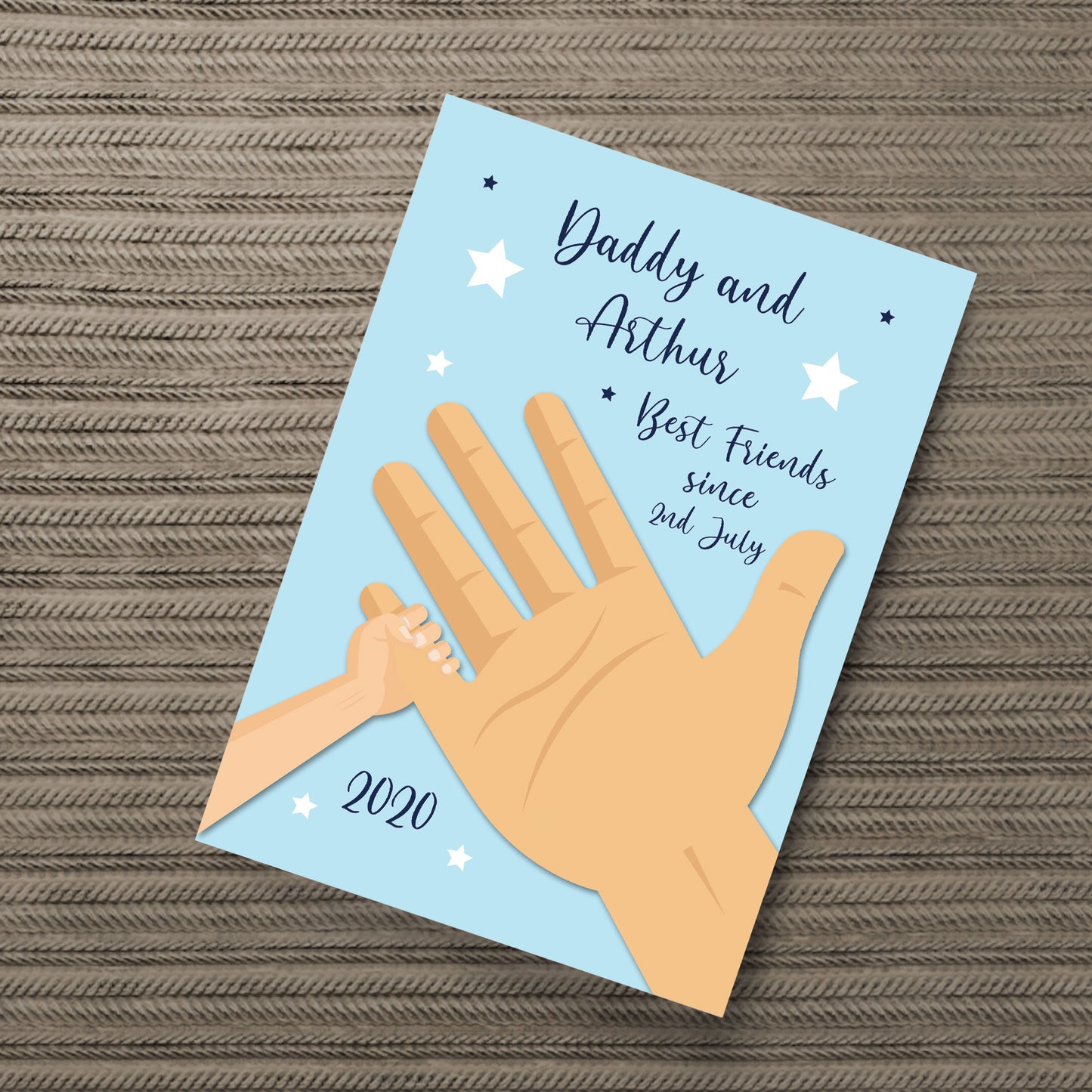 Personalised Baby Gift For New Daddy Print Birth Details Nursery