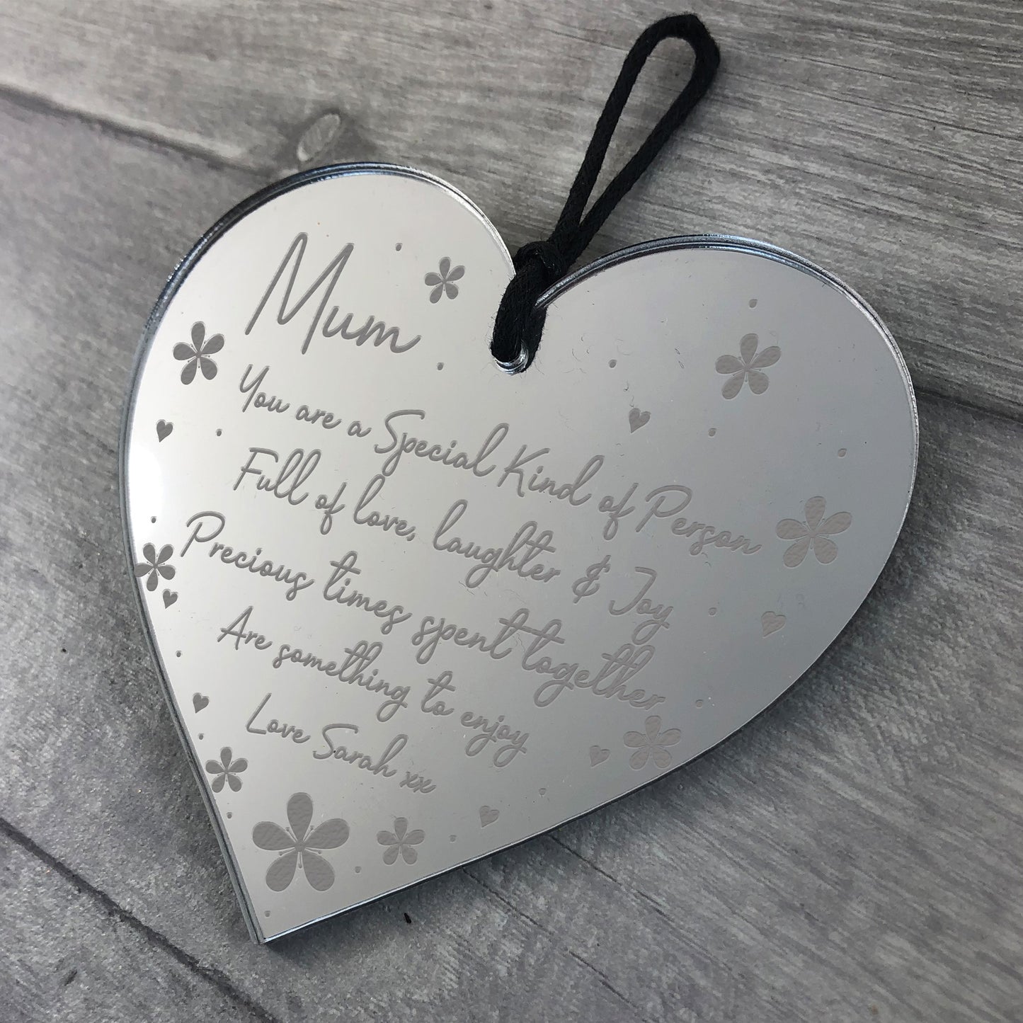 Personalised Special Mum Gift Daughter Son Gift Acrylic Heart