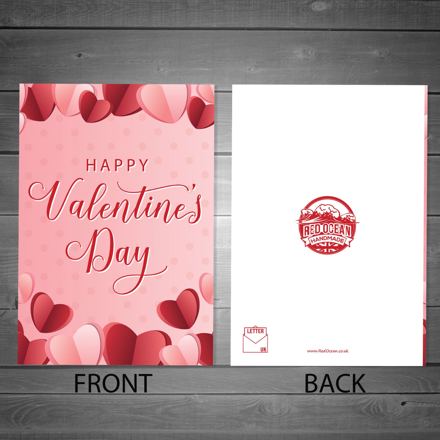 Happy Valentines Day Cute Pink Hearts Girlfriend Wife Valentine