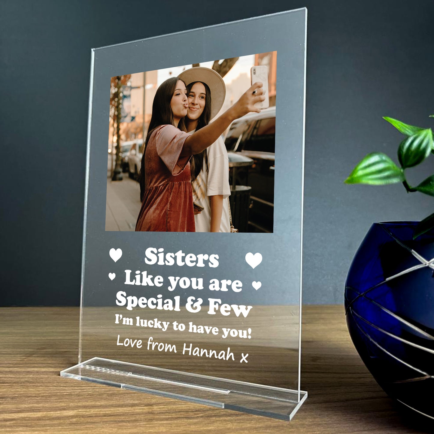 Sister Gifts Personalised Photo Plaque Gifts For Sister Birthday