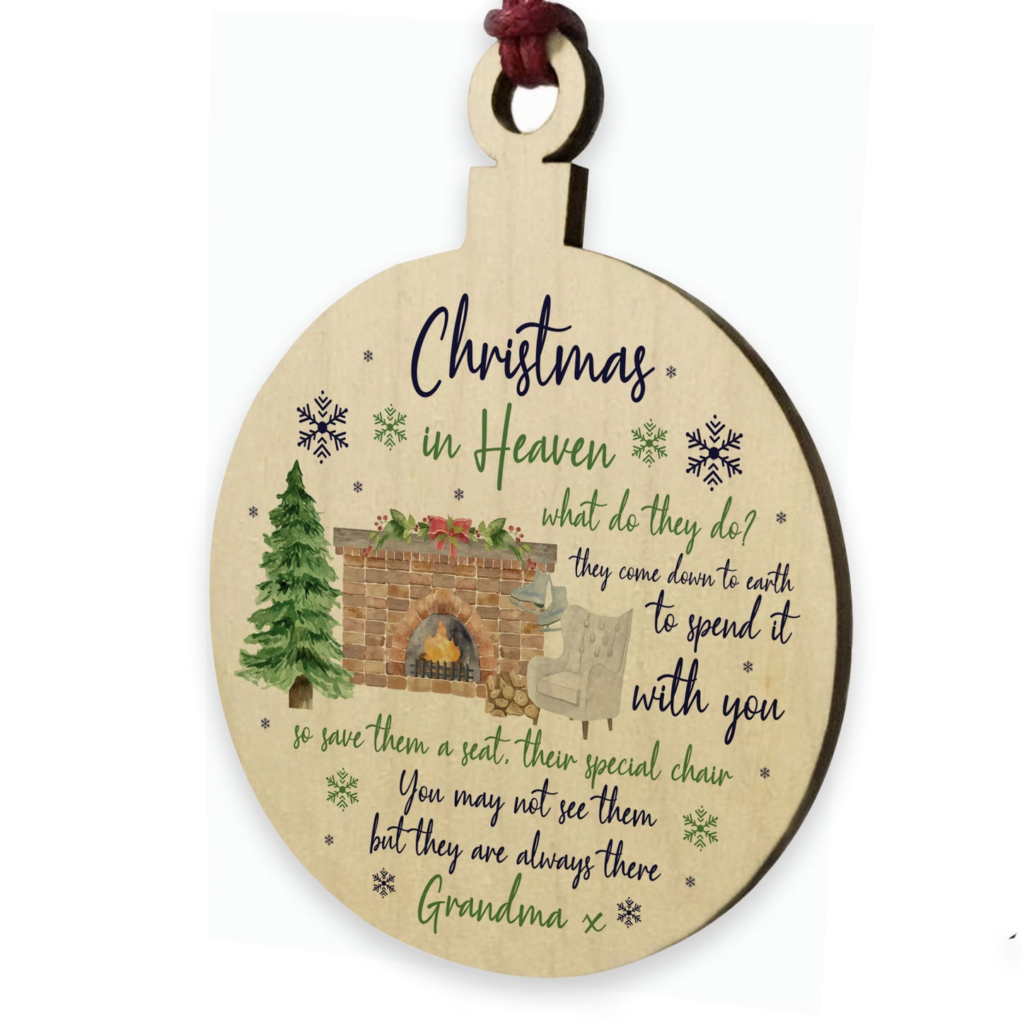 Christmas Bauble For Grandma Remembrance Christmas In Heaven