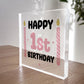 1st Birthday Gift For Baby Girl Acrylic Block Baby Girl Gift